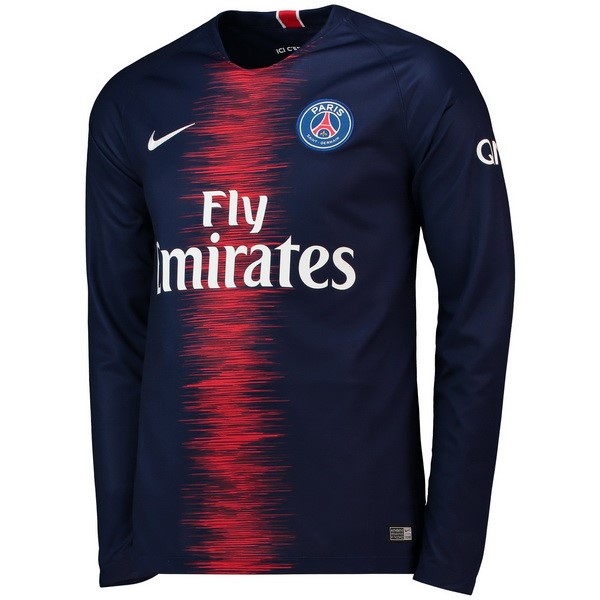 Camiseta Paris Saint Germain Primera equipo ML 2018-19 Azul